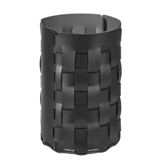 Colombo Adj Корзина для мусора Bottega D22xH35см., напольная, цвет: черный/серый