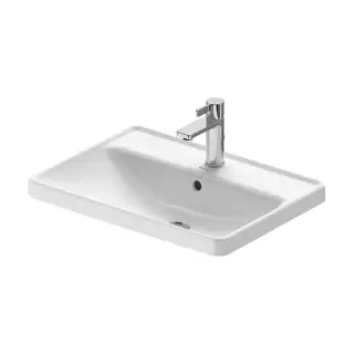Duravit D-Neo Раковина встраиваемая сверху 60х40см, с переливом, с 1 отв., WonderGliss, цвет: белый