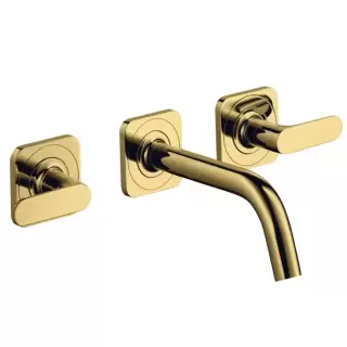 Axor Citterio M Смеситель для раковины, встраиваемый, излив: 16.6см., цвет: полированное золото