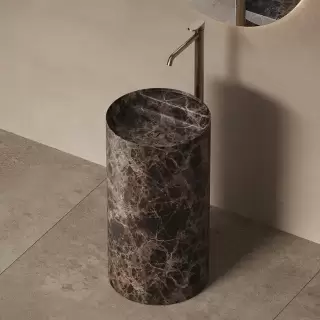 Dea Design Marble Firenze Раковина 45х45х85см., напольная, без отв., мрамор, цвет: Dark Emperador