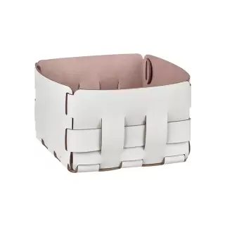 Colombo Adj Корзинка Mini Bottega, 19x19H13 см , цвет: устричный/пепельная роза