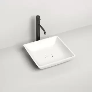 Salini Callista Раковина накладная 38х38х8.5cм, без отв., без перелива, S-Stone, цвет: белый матовый