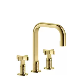 Gessi Inciso Смеситель для раковины на 3 отв., цвет: золото