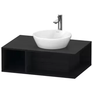 Duravit D-Neo Тумбочка подвесная компакт 80x55х26 см., раковина, 1 открытое отделение на левой стороне, цвет: Black Oak