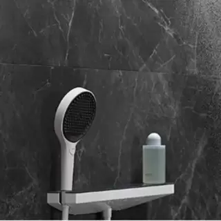 Hansgrohe Rainfinity Шланговое соединение с держателем для душа Porter 500 и полкой L, цвет: белый