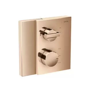 Axor Edge Смеситель для душа, встраиваемый, термостат, на 1 источник, с запорным вентилем, внешняя часть, цвет: красное золото