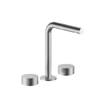 Fantini AF/21 Смеситель для раковины, 3 отв., высокий излив, излив: 15.5 см, цвет: матовая натуральная сталь