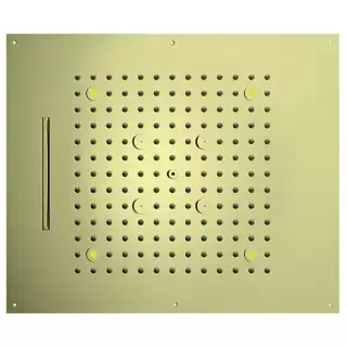 BOSSINI DREAM/3 Верхний душ 570 x 470 мм, 3 режима (дождь, каскад, туман), с 4 LED RGB, блок питания/управления, Cromoterapia, цвет: золото