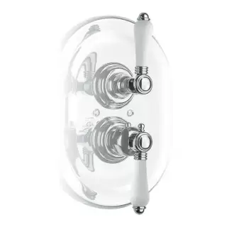 Nicolazzi Petit Mont Blanc Встраиваемый смеситель, 3/4&rdquo; с запорным вентилем, цвет: хром, ручки Petit Mont Blanc