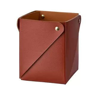 Colombo Adj Коробочка MIU, 7x7xH8 см , цвет: бордо/коньяк