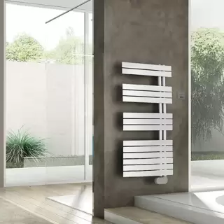 Irsap Soul Полотенцесушитель электрический c контроллером 55хh105.4см,14 трубок, 3 промежутка, подключение справа, длина провода 1,2м, цвет: белый