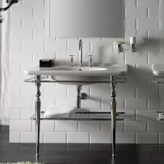 Globo Paestum Консоль напольная 100x53x90см, с раковиной на 1 отв., хромированная