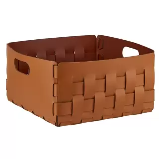 ADJ Корзинка Bottega, 35x35xH20 см., цвет: коньяк/бордо