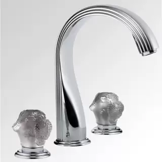 THG Dragon Moon Смеситель для ванны, 3 отв., цвет: хром/хрусталь