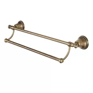 TW Harmony 012, полотенцедержатель двойной 58см, подвесной, цвет: бронза