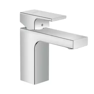 Hansgrohe Vernis Shap Смеситель для раковины, излив 100 мм, с донным клапаном, цвет: хром