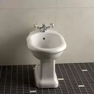 Devon&Devon Etoile, Биде напольное 54х33см., с одним отверстием, цвет: белый