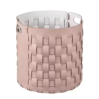 Colombo Adj Круглая корзина Bottega D40хH40см., напольная, цвет: пепельная роза/устричный