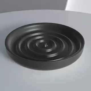 Salini Gocce Мыльница настольная, S-Stone, цвет: черный матовый