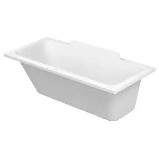Duravit DuraSquare Ванна 160х70x48см,, прямоугольная, встраиваемая или версия с панелями и ножками, с наклоном для спины слева, цвет белый наклоном для спины справа, цвет: белый