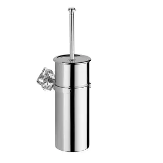 THG Pétale de cristal clair Ёршик для туалета, подвесной, цвет: хром/прозрачный хрусталь