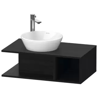 Duravit D-Neo Тумбочка подвесная компакт 80x48х26 см., раковина, 1 открытое отделение на правой стороне, цвет: Black Oak