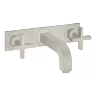 Axor Citterio Смеситель для раковины 226, встраиваемый, излив: 22.6см., с панелью, цвет: сталь