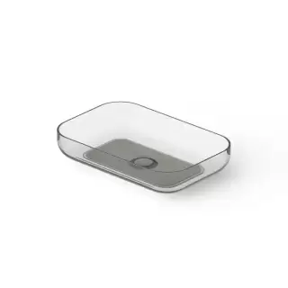 Dea Design Washbasins Раковина 58х38х12см., накладная, без отв., Glasstech, прозрачная смола, цвет: Smoky Black R4