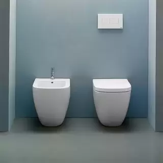 Globo Stockholm Унитаз напольный пристенный  51х37хh42см, слив универсальный, с комплектом креплений, цвет: белый