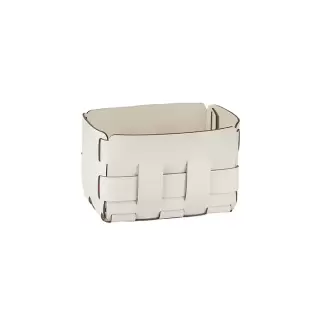 Colombo Adj Корзинка Mini Bottega, 12x19H13 см, цвет: белый/панна котта