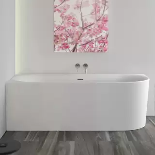 Knief Fresh Left Ванна угловая 180х80х60см., Dx, щелевой перелив slot в комплекте, цвет: белый