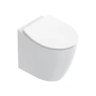 Catalano Italy Унитаз напольный 52х37см., безободковый, смыв Tornado, покрытие Cataglaze+, цвет: белый глянцевый