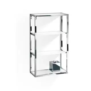 Decor Walther ET 6 Шкафчик открытый 35x15x60см, стекло белое, подвесной, цвет: хром