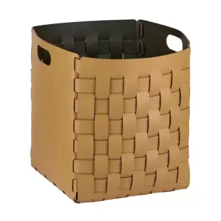 ADJ Корзинка Bottega, 35x35xH40 см., цвет: горчичный/оливковый