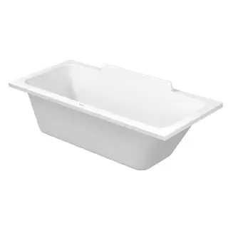 Duravit DuraStyle Ванна 160х70x48см,, прямоугольная, встраиваемая или версия  с панелями и ножками, с наклоном для спины справа, цвет: белый