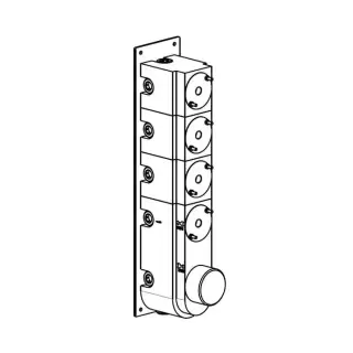 Carimali Встраиваемая часть термостатического смесителя на 4 выхода
