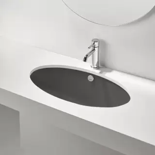 Simas Lft Spazio раковина встаиваемая под столешницу 66х39см, цвет: antracite matt