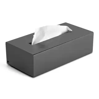 3SC Metal Tonda Контейнер для бумажных салфеток, 26х13хh7 см, прямоугольный, настольный, цвет: черный матовый