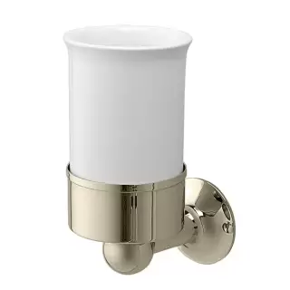 Devon&Devon New York Стакан подвесной, белая керамика, цвет: никель блестящий