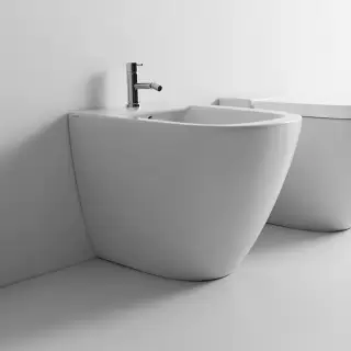 Globo Stockholm Биде напольное пристенное 51х37х42см, с 1 отв. под смеситель, с креплением, цвет: белый