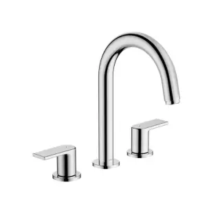 Hansgrohe Vernis Shap Смеситель для раковины, на 3 отв, с донным клапаном, цвет: хром