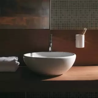 Globo Le Pietre Раковина 40х14 см, без отв., накладная, с донным клапаном, цвет: белый