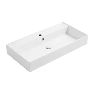 Simas Agile Раковина 91х46 см, 1 отв., подвесная, с переливом, цвет: белый матовый