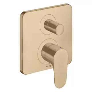 Axor Citterio M Смеситель для ванны, встраиваемый, с переключателем на 2 потока, с защитой, цвет: шлифованная бронза