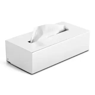 3SC Metal Tonda Контейнер для бумажных салфеток, 26х13хh7 см, прямоугольный, настольный, цвет: белый матовый