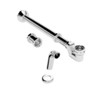 Devon&Devon Сифон для ванны, с удлинителем и патрубоком выпуска в пол, цвет: хром