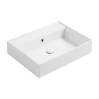 Simas Agile Раковина подвесная/накладная 61х46 см, без отв., подвесная, с переливом, цвет: белый