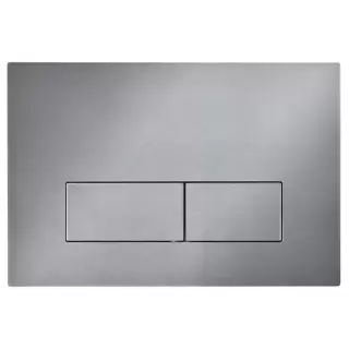 TECEspring Панель смыва для унитаза, сатин, с покрытием против отпечатков пальцев, с прямоугольными кнопками, цвет: нержавеющая сталь