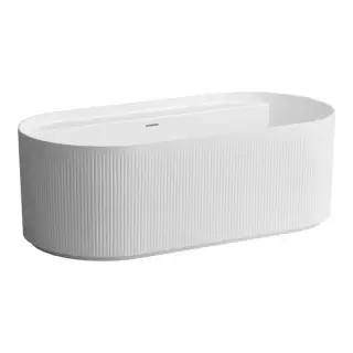 Laufen Sonar Ванна 160x81.5х46см, пристенная, с слив-переливом, материал: Marbond c рельефом, итегрированный перелив, цвет: белый