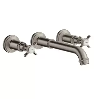 Axor Montreux Смеситель для раковины настенный, на 3 отверстия, внешняя часть, цвет: сталь